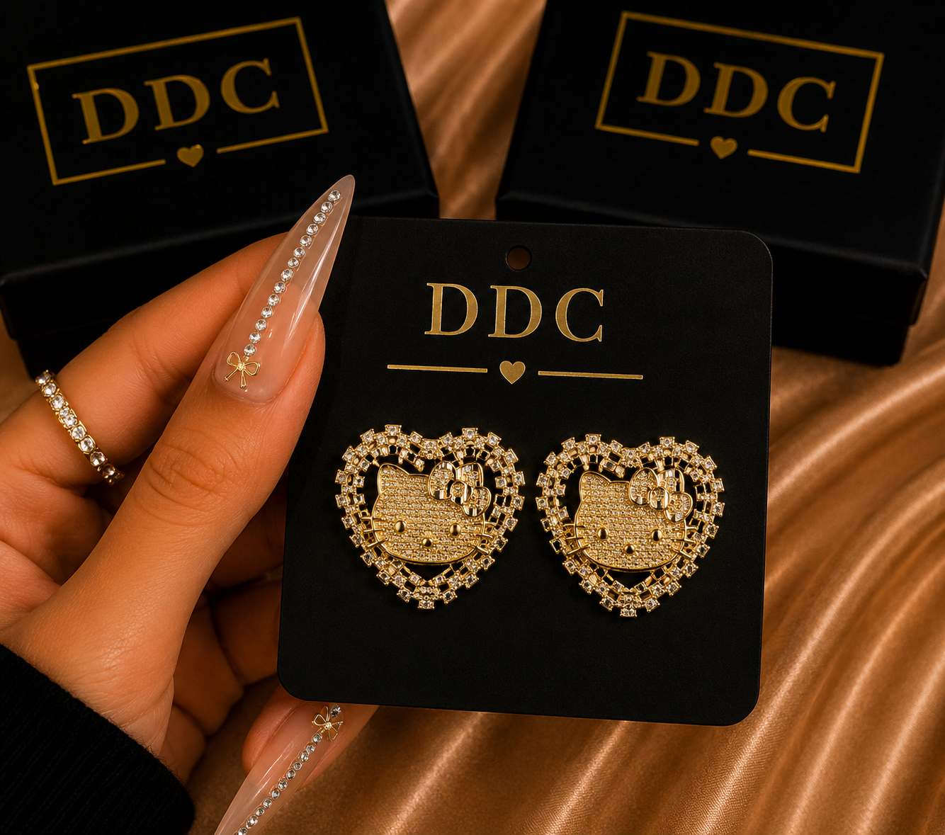 HK heart Earrings