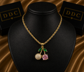 Gold x Pink Cherry Necklace