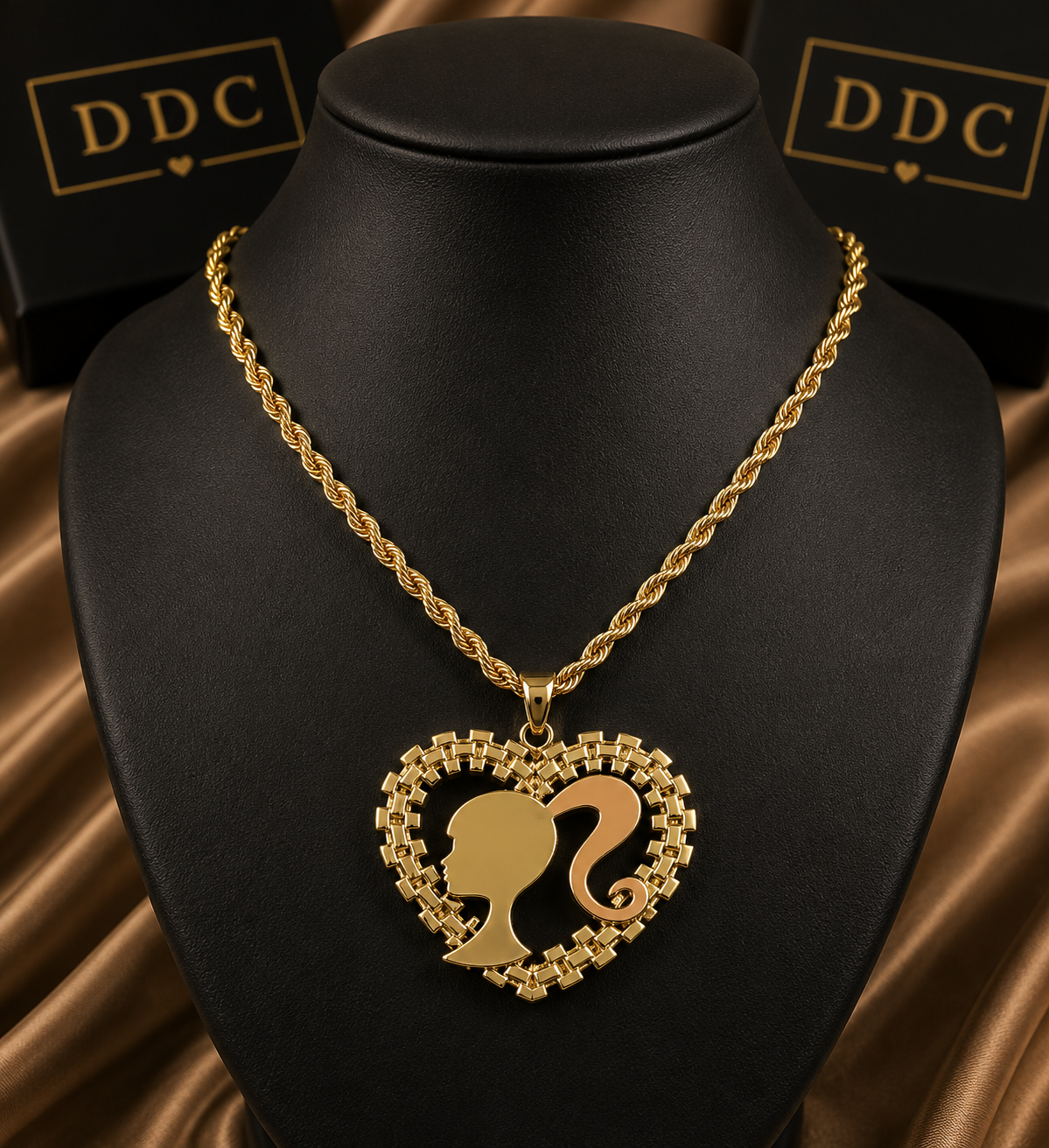 Barbie Heart Rolex Necklace