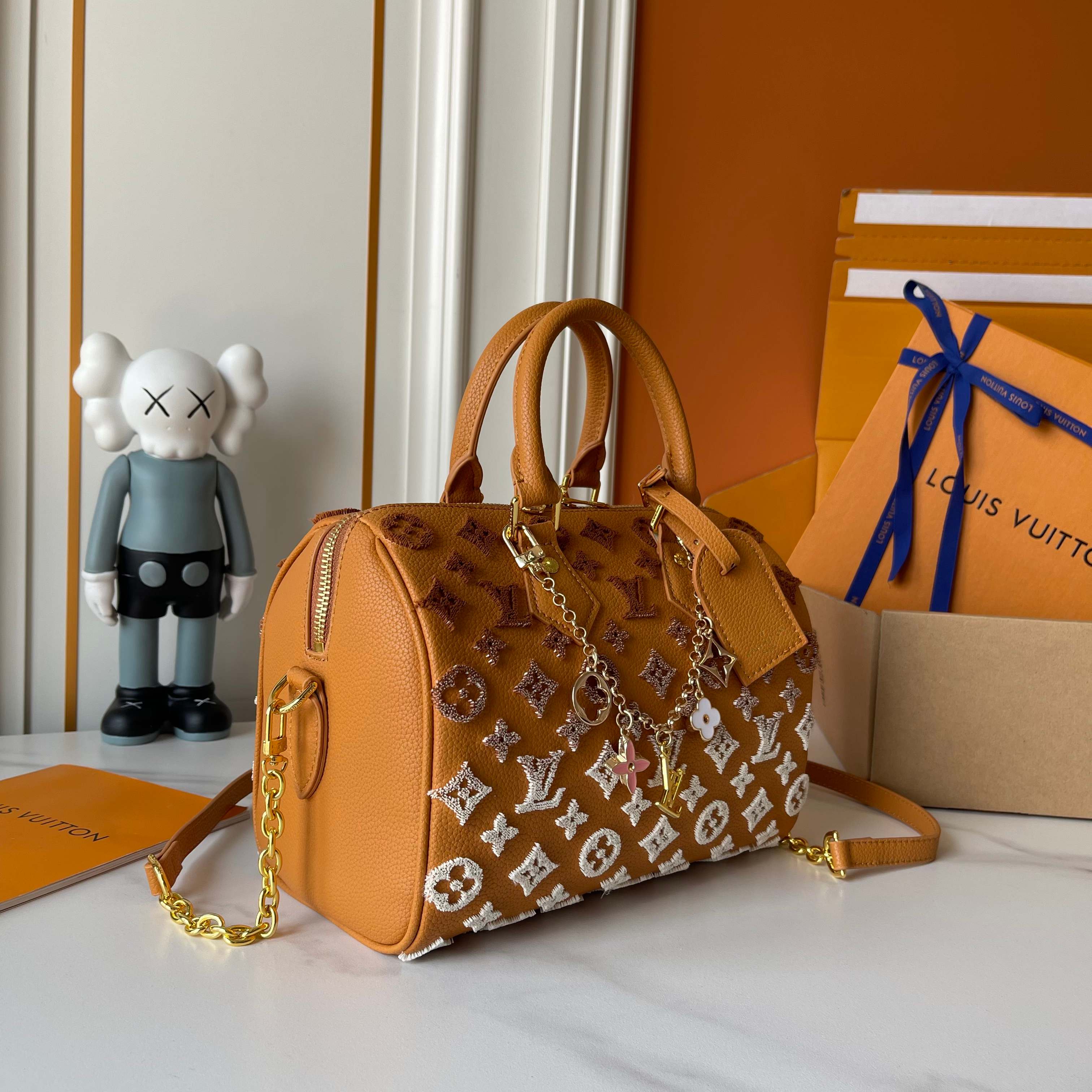 LV Orange Cream X White Hangbag