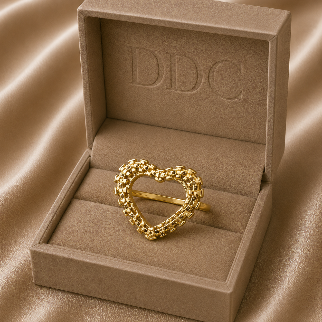 Open Heart Rolex Ring