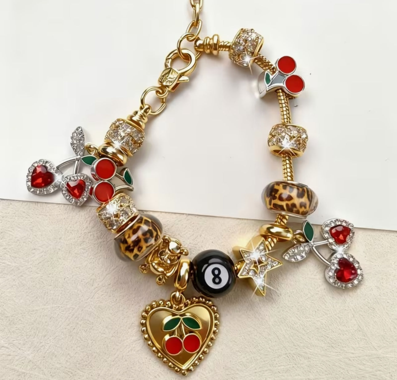Leopard Heart Bracelet