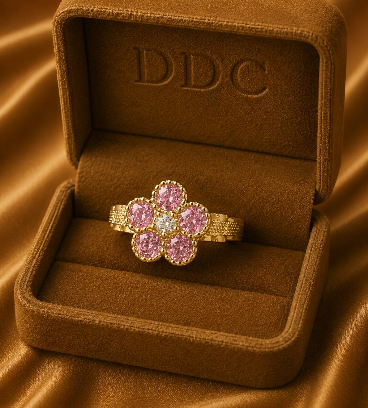 Pink Flower Ring