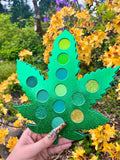 Green House Leaf Magnetic Mirror Eyeshadow Pallete
