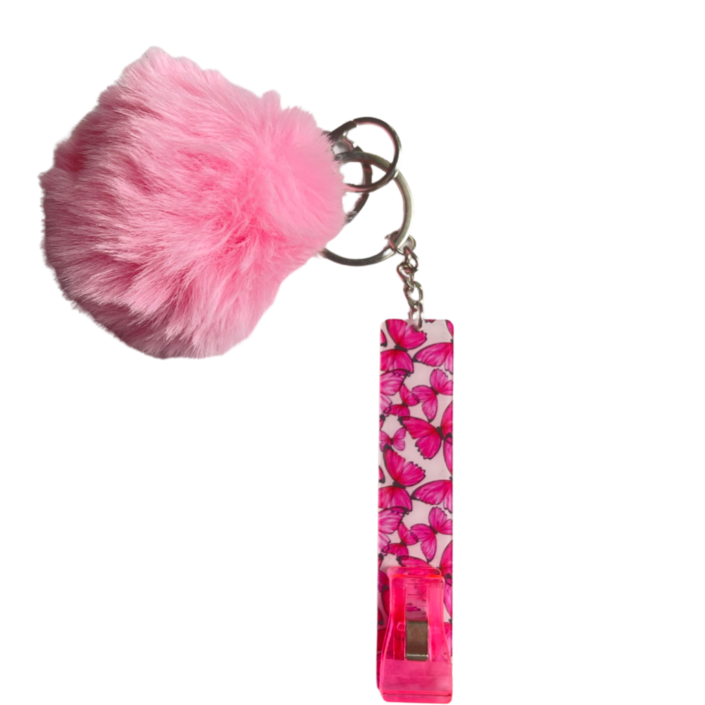 Pink Butterfly Card Grabber